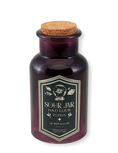 Fiole en verre violette potion Sour jar 13,5 cm