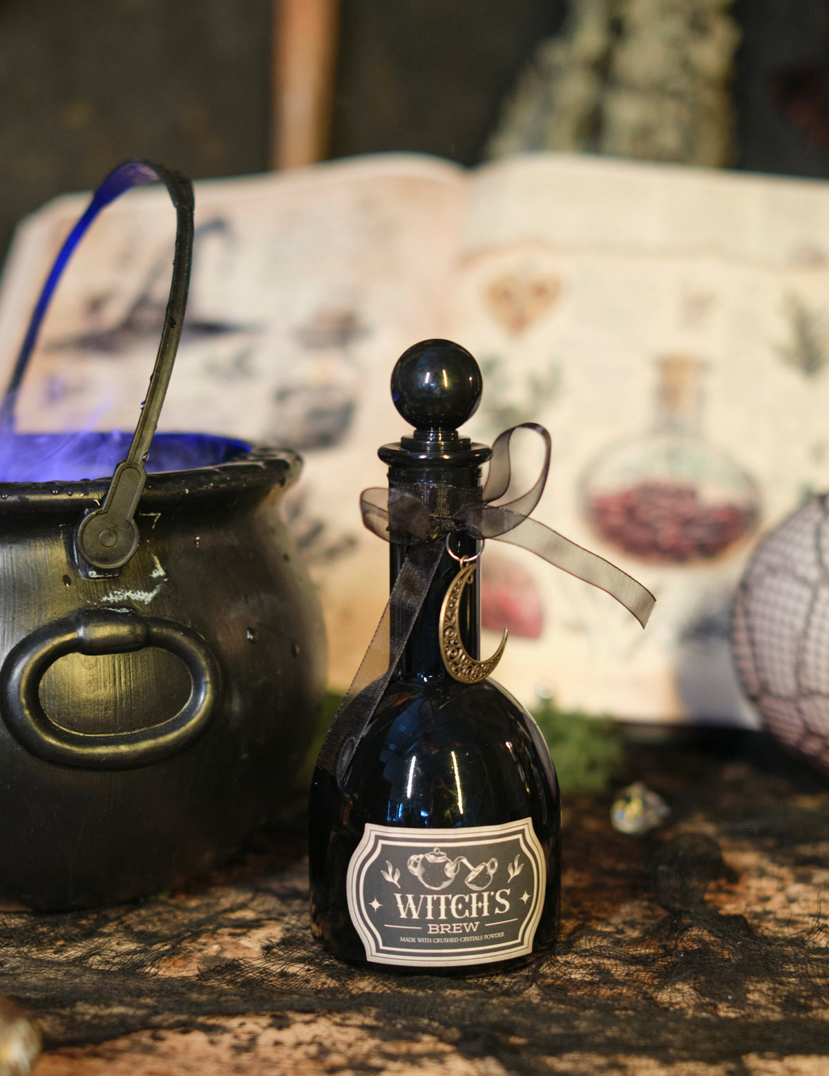 Le cabinet de la sorcière — fiole en verre « magie noire », 19,5 cm