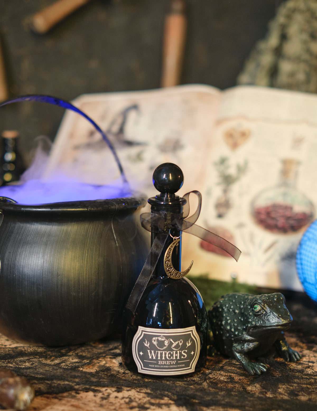 Le cabinet de la sorcière — fiole en verre « magie noire », 19,5 cm