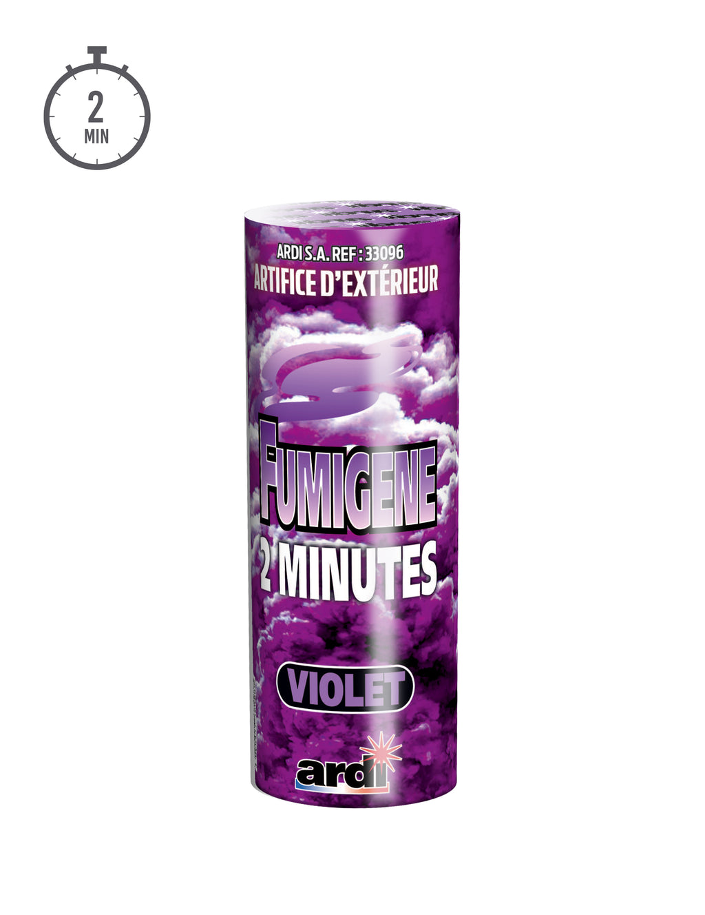 Fumigène en pot violet 2 minutes