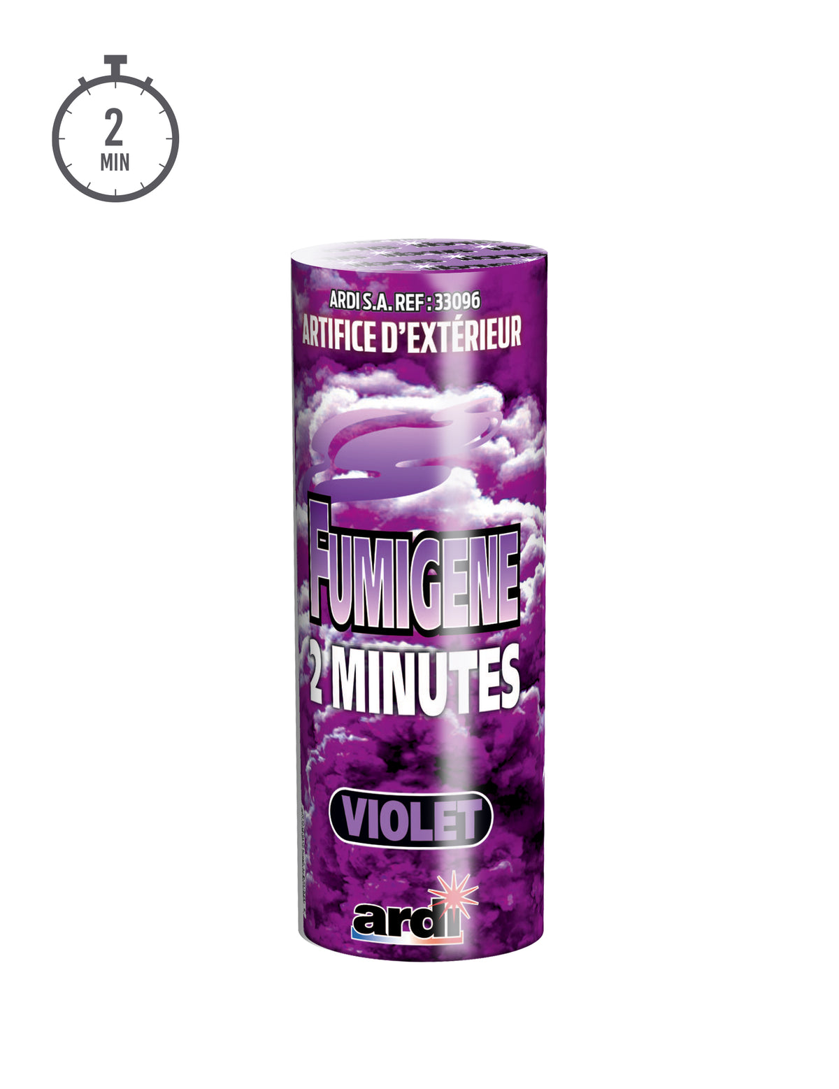 Fumigène en pot violet 2 minutes