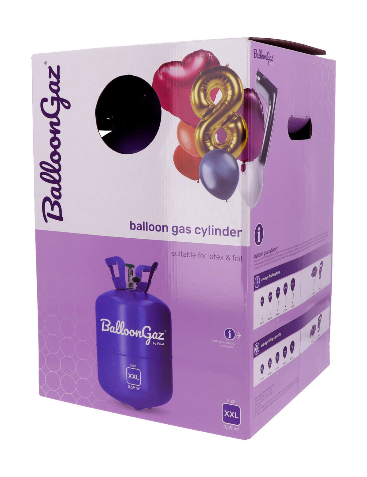 Grande bouteille d'hélium jusqu'à 85 ballons