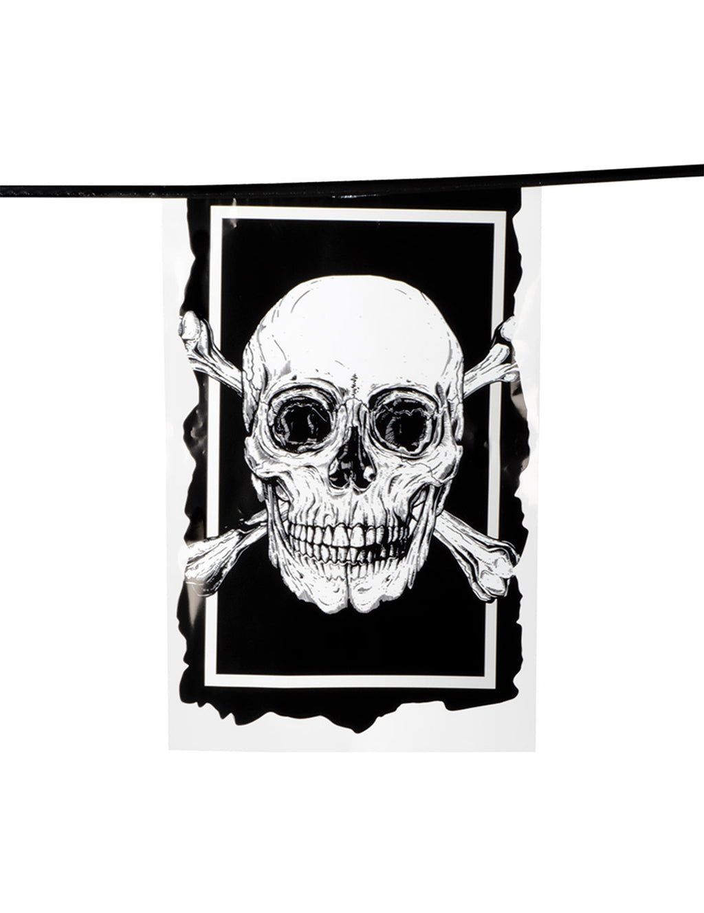 Le trésor du pirate maudit — guirlande plastique de 10 fanions pirates