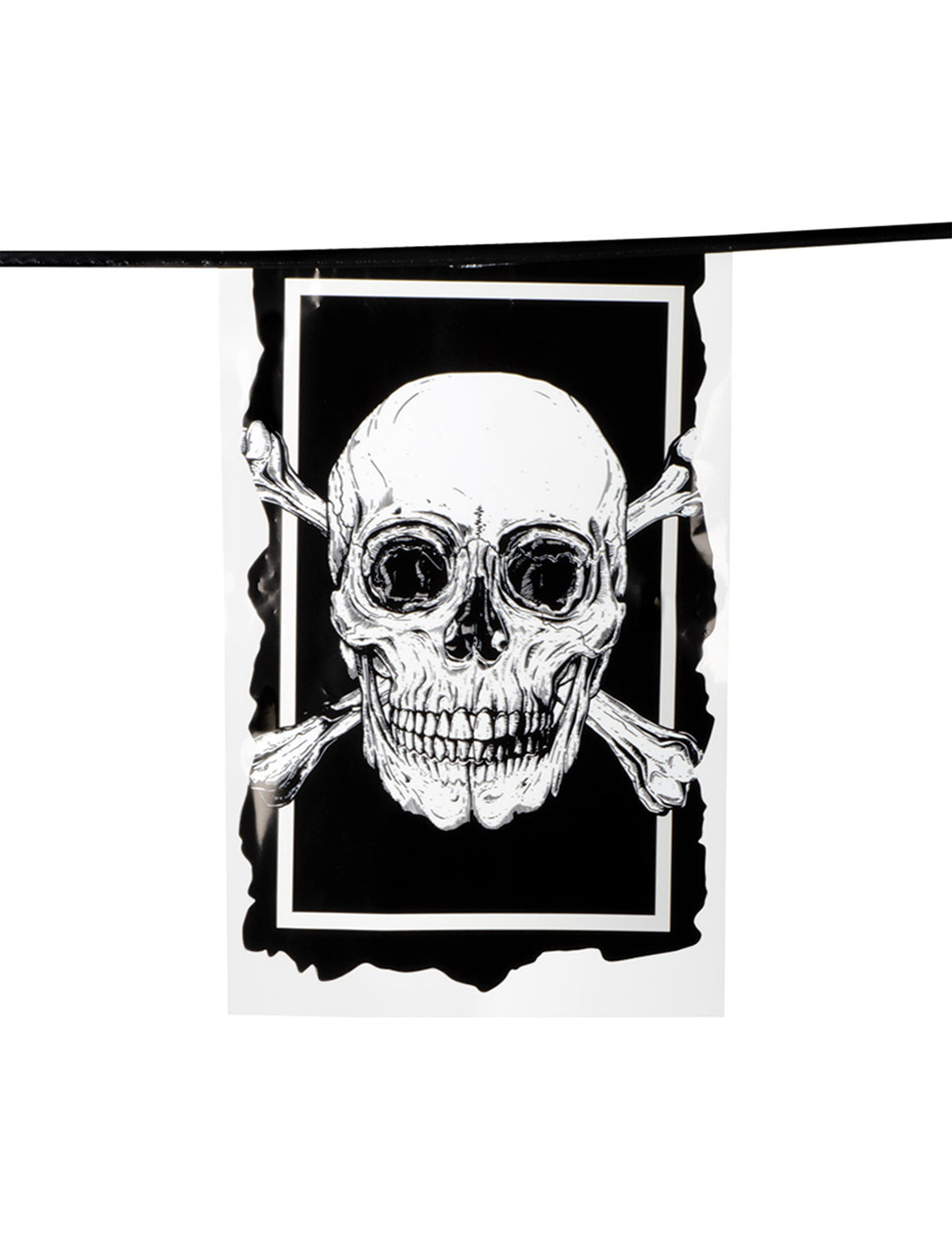 Le trésor du pirate maudit — guirlande plastique de 10 fanions pirates
