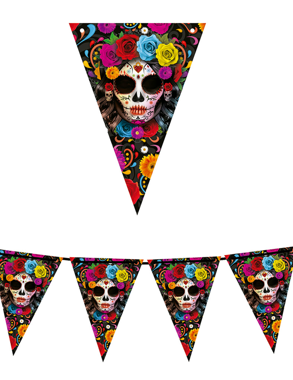 Guirlande à fanions Catrina Dia de los muertos