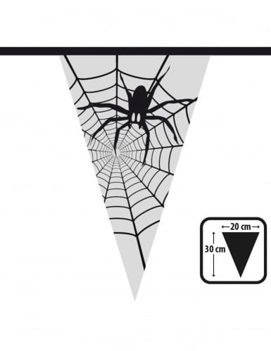 Guirlande araignée transparente Halloween 6 m