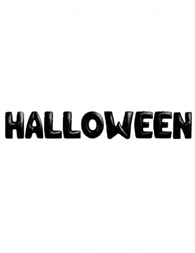 Guirlande ballons aluminium Halloween lettres noires 40 cm