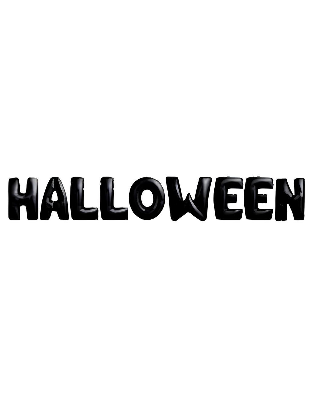Guirlande ballons aluminium Halloween lettres noires 40 cm