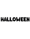 Guirlande ballons aluminium Halloween lettres noires 40 cm