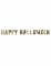 Guirlande en carton happy Halloween noire et or 2 m avec lettres