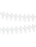 Guirlande en papier squelette blanche 3 m pour Halloween
