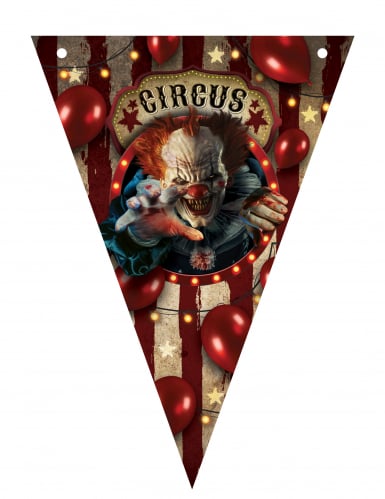 Guirlande en plastique clown d'Halloween 3 m