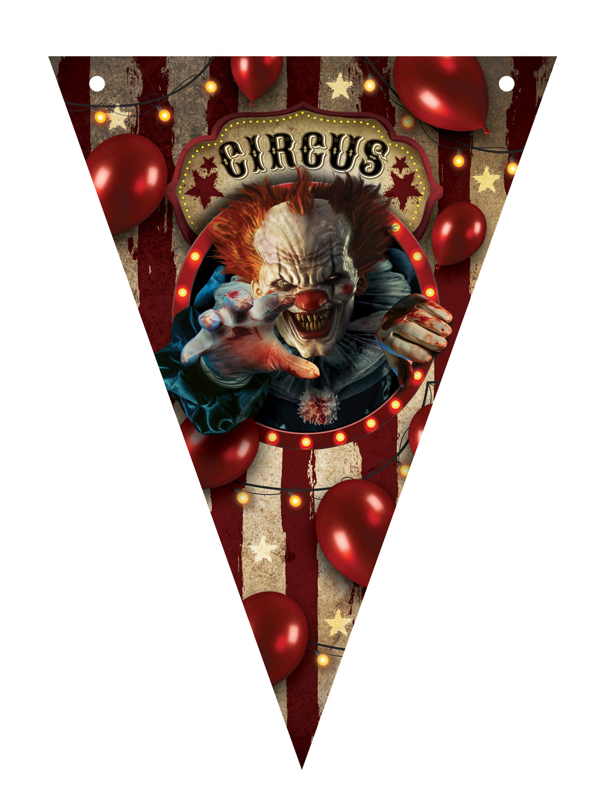 Guirlande en plastique clown d'Halloween 3 m