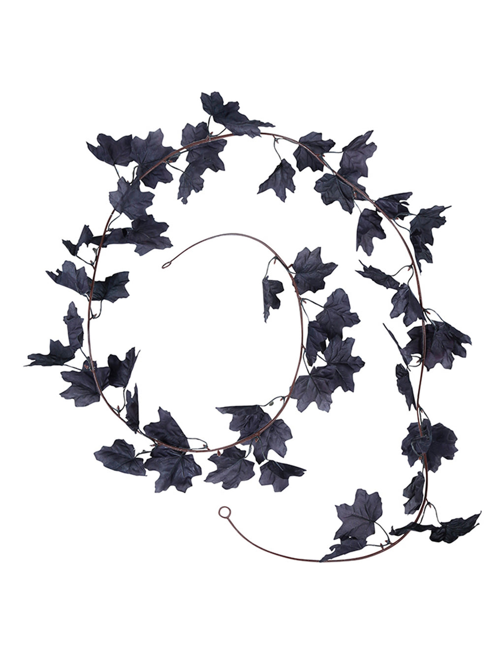 Guirlande feuilles noires 180 cm