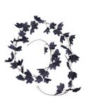 Guirlande feuilles noires 180 cm