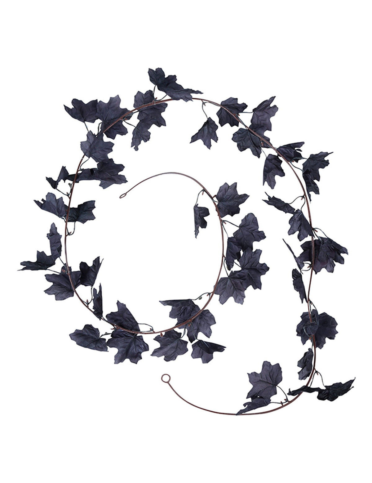 Guirlande feuilles noires 180 cm