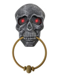 La porte maudite — heurtoir tête de mort lumineux et sonore, 27 cm