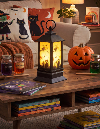 Lanterne lumineuse Halloween 18 x 9 cm
