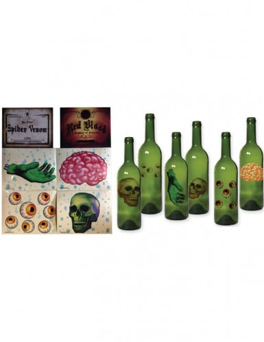 Lot 6 décorations pour bouteille Halloween