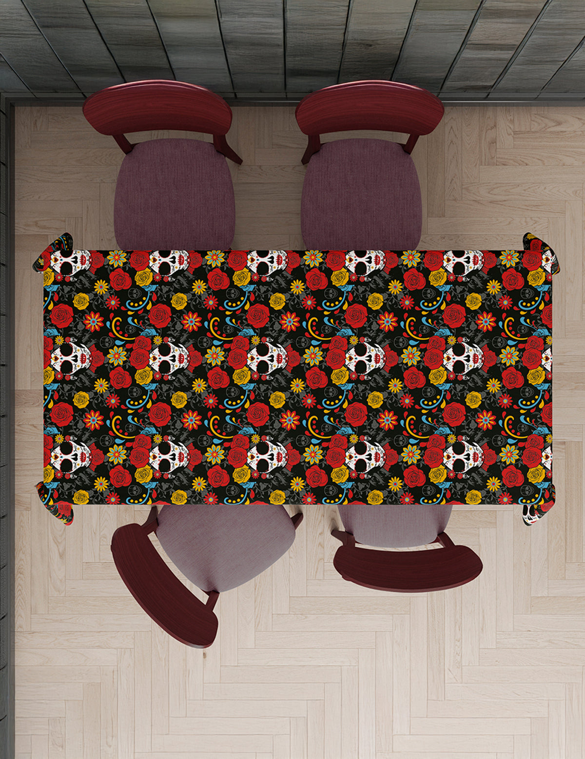 Nappe Catrina Dia de los muertos 137 x 274 cm
