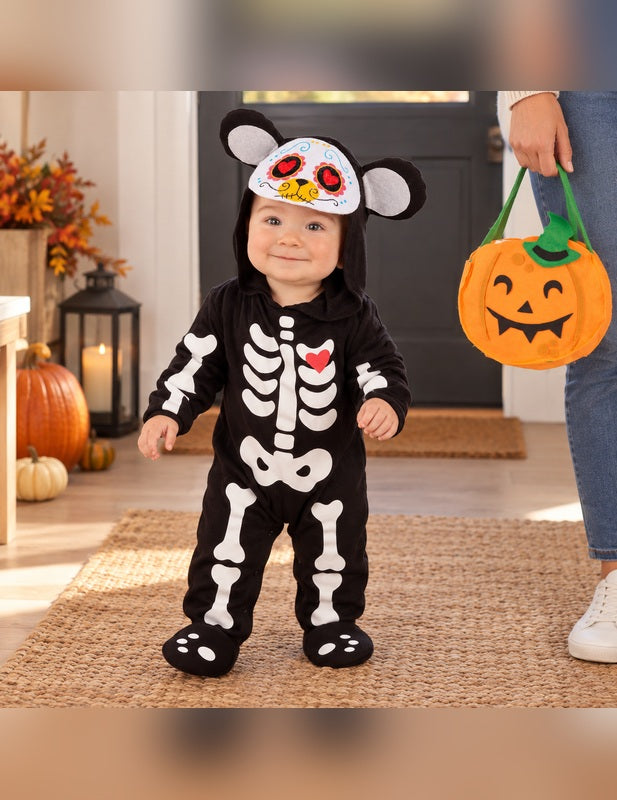 Illustration du Pack mini ours Dia de los muertos bébé porté, décor non inclus