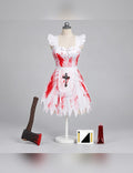 Illustration du Pack demoiselle d'honneur zombie femme Halloween porté, décor non inclus