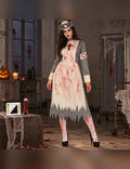 Illustration du Pack infirmière rétro zombie femme porté, décor non inclus