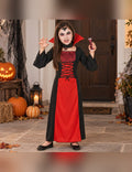 Illustration du Pack vampire long fille Halloween porté, décor non inclus