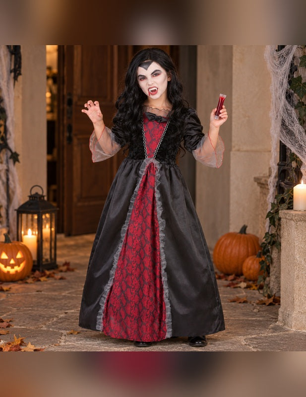 Illustration du Pack vampire rouge et noir fille porté, décor non inclus