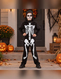 Illustration du Pack squelette garçon Halloween porté, décor non inclus