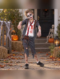 Illustration du Pack zombie écolier garçon Halloween porté, décor non inclus