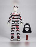 Illustration du Pack zombie prisonnier garçon Halloween porté, décor non inclus