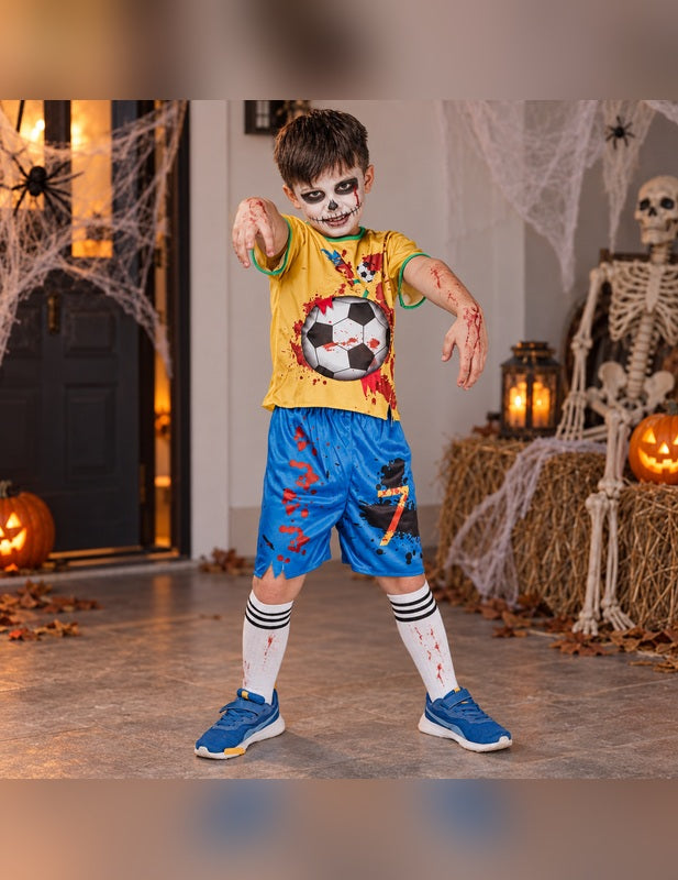Illustration du Pack zombie joueur de foot enfant porté, décor non inclus