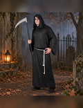 Illustration du Pack faucheur lugubre homme Halloween porté, décor non inclus
