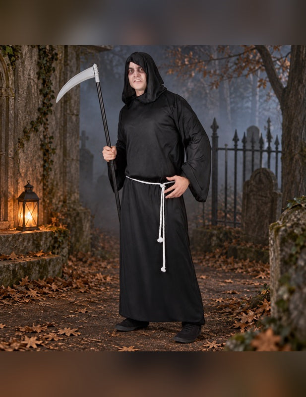 Illustration du Pack faucheur lugubre homme Halloween porté, décor non inclus