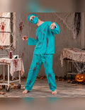 Illustration du Pack chirurgien zombie Halloween adulte porté, décor non inclus