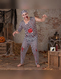 Illustration du Pack prisonnier zombie effrayant homme porté, décor non inclus