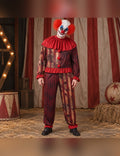 Illustration du Pack clown terrifiant rouge homme porté, décor non inclus