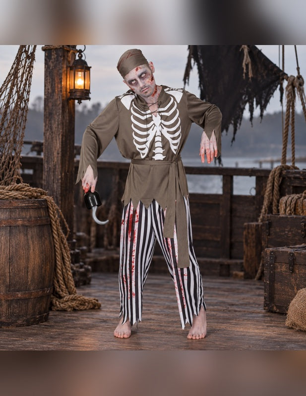 Illustration du Pack fantôme pirate homme porté, décor non inclus
