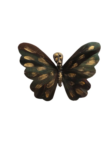 Papillon de forêt tête de mort à pincer 13,5cm