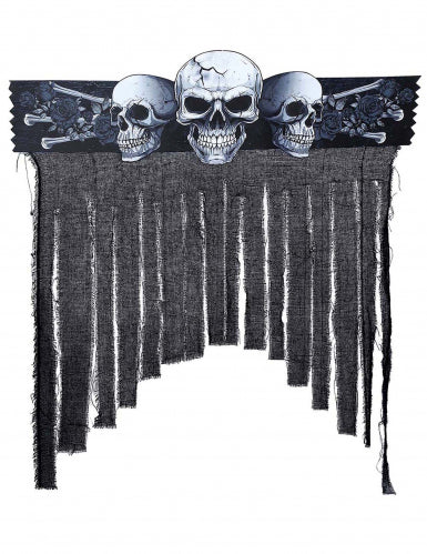 Rideau de porte tête de mort 90 x 30 cm