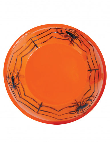 Saladier à bonbons en plastique orange Halloween