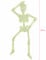 Squelette articulée phosphorescent Halloween 92 cm