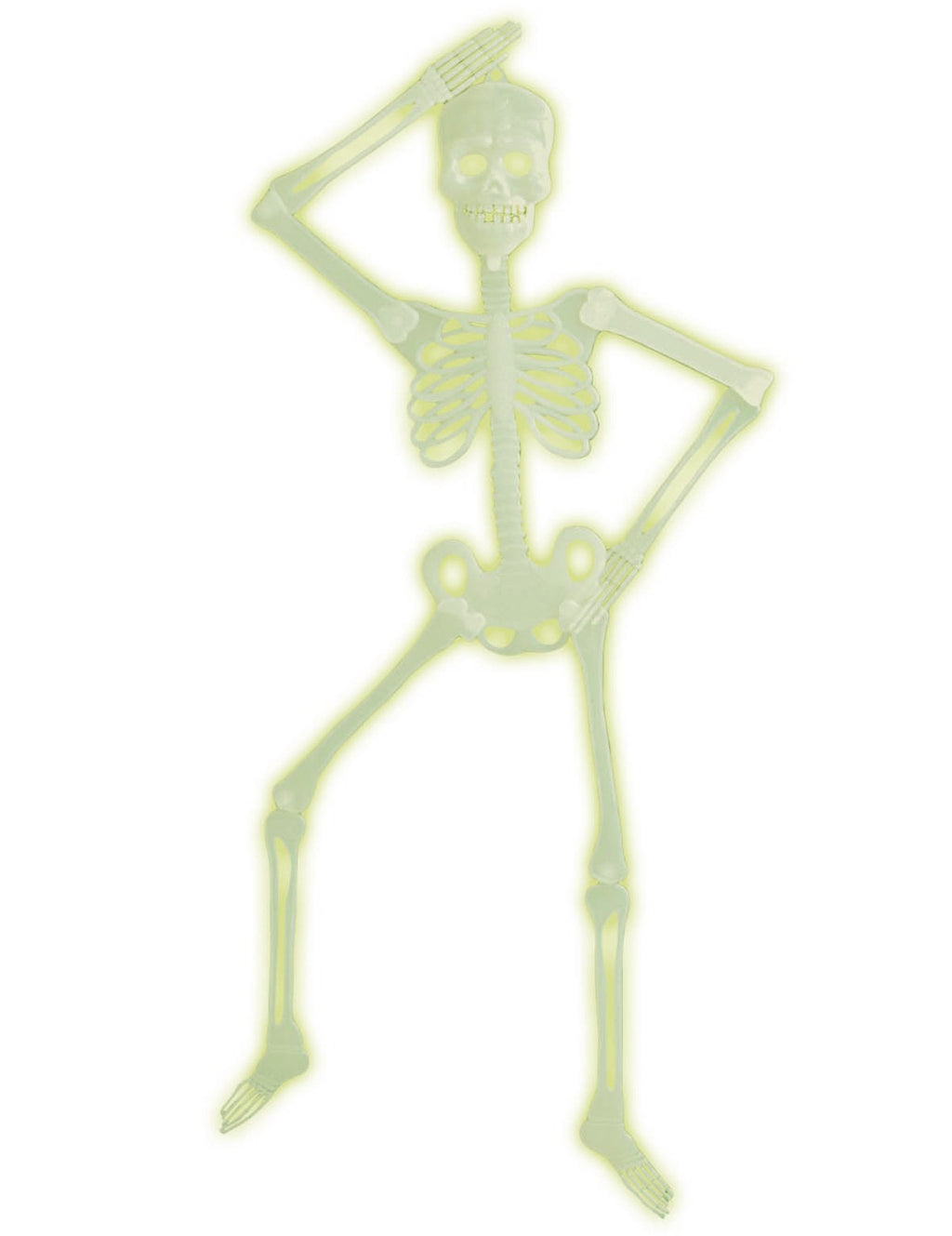 Squelette articulée phosphorescent Halloween 92 cm