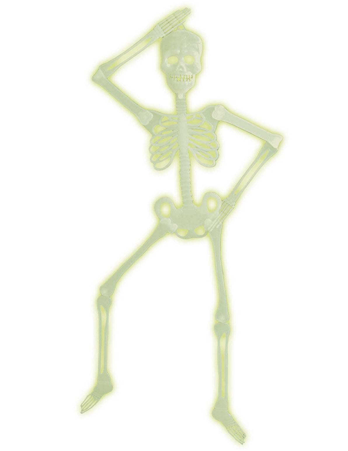 Squelette articulée phosphorescent Halloween 92 cm