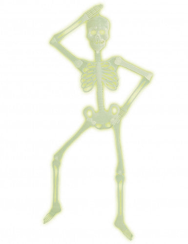Squelette articulée phosphorescent Halloween 92 cm