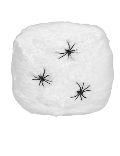 Toile d'araignée blanche avec araignées 20 g Halloween