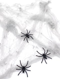 Toile d'araignée blanche avec araignées 20 g Halloween
