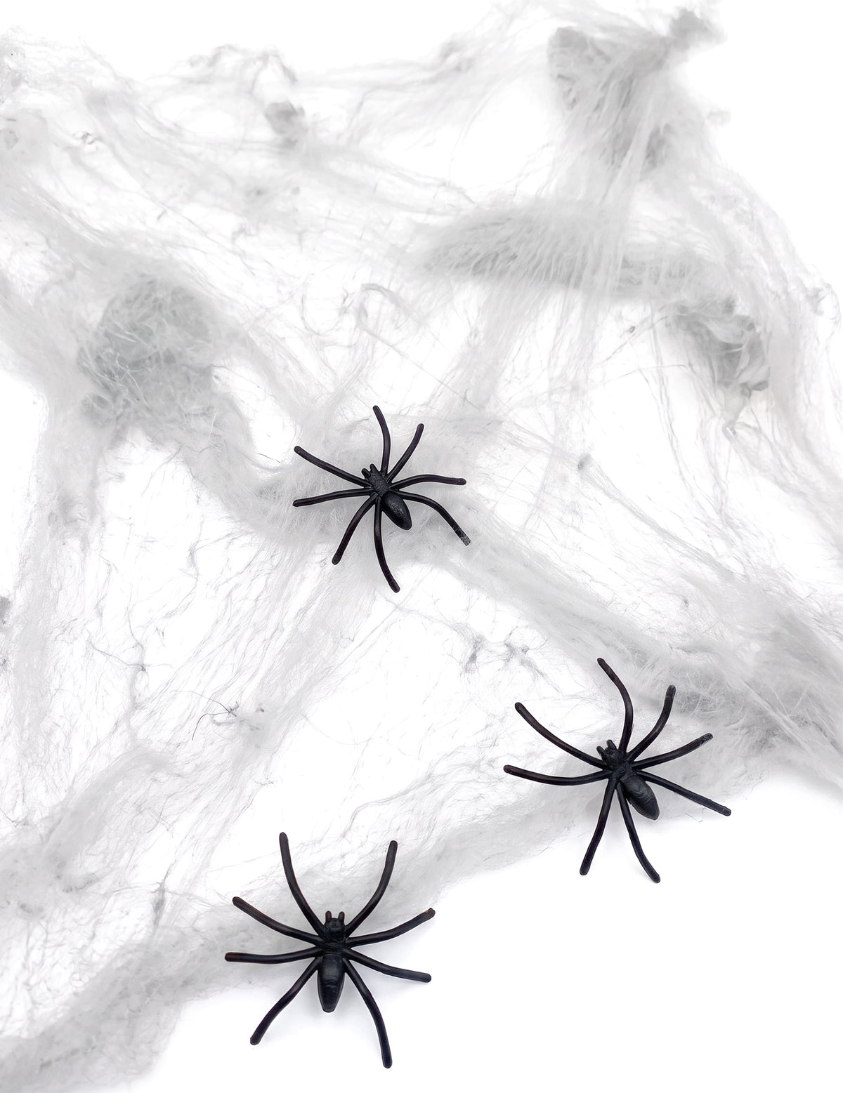 Toile d'araignée blanche avec araignées 20 g Halloween