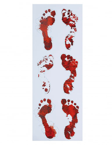 Traces de pieds sanglantes adhésives